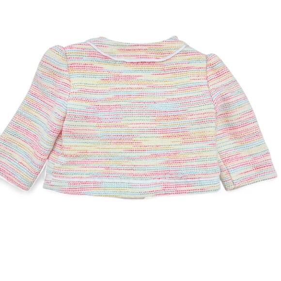 Janie & Jack Easter Bouquet Boucle Tweed Blazer Girls 6 Pastel Rainbow Cluelesss - Picture 7 of 8